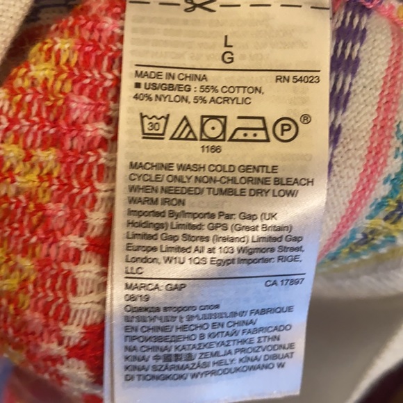 ❣️ Gap striped multicolored sweater size Large❣️ - Picture 8 of 8
